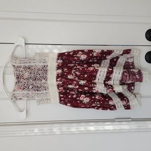 Trish Scully floral/lace hi-lo dress